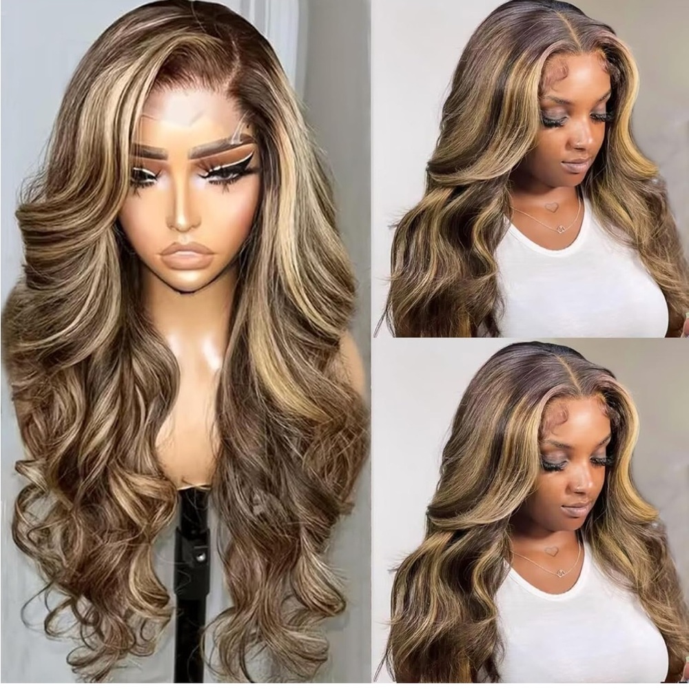 Elegant Multi-Tone Wavy Hair Wig